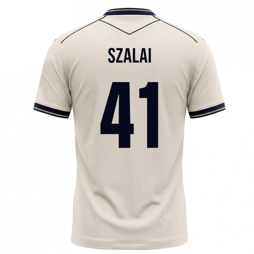 Danxen Criança Camisola Attila Szalai #41 Branco Azul Tinta Alternativa 2026/27 Camisa Brasil