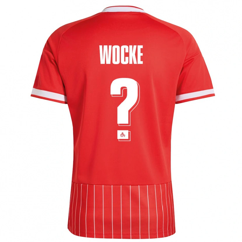Danxen Criança Camisola Lukas Wocke #0 Vermelho Branco Verde Alternativa 2026/27 Camisa Brasil