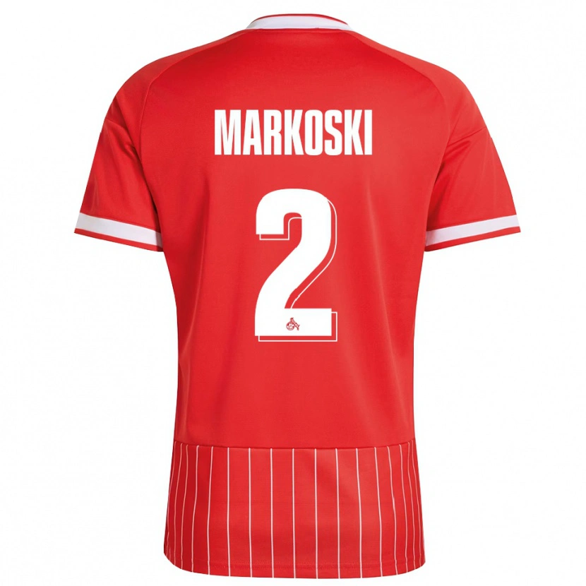 Danxen Criança Camisola Kristian Markoski #2 Vermelho Branco Verde Alternativa 2026/27 Camisa Brasil