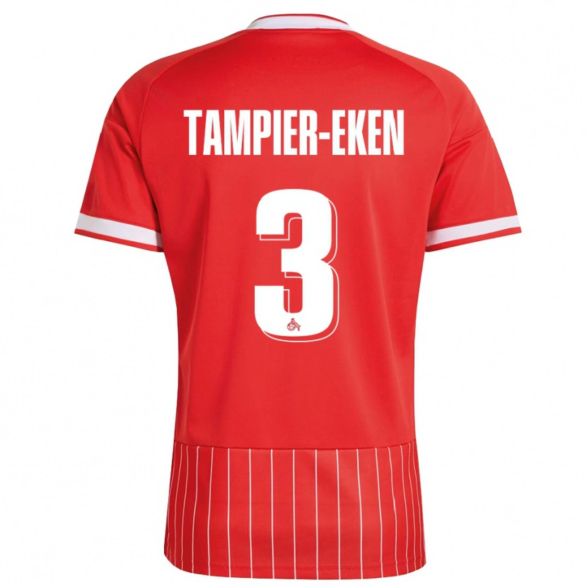 Danxen Criança Camisola Pierre Tampier-Eken #3 Vermelho Branco Verde Alternativa 2026/27 Camisa Brasil