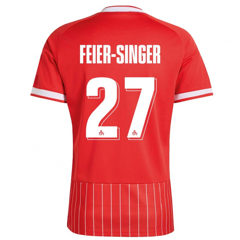 Danxen Criança Camisola Laura Feier-Singer #27 Vermelho Branco Verde Alternativa 2026/27 Camisa Brasil