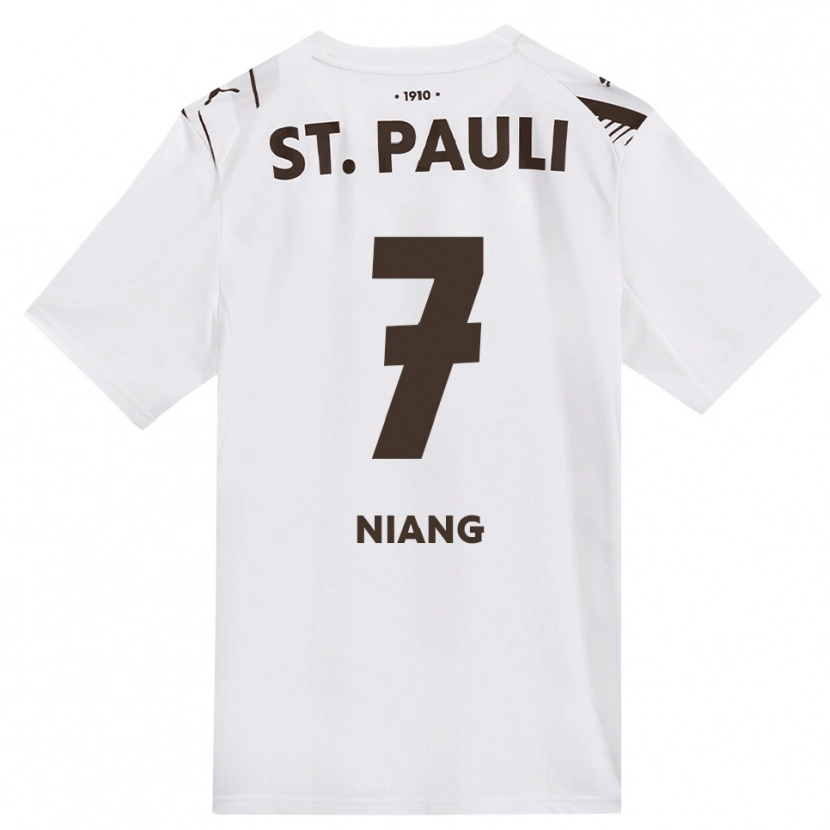 Danxen Criança Camisola Youssoupha Niang #7 Café Branco Vermelho Alternativa 2026/27 Camisa Brasil