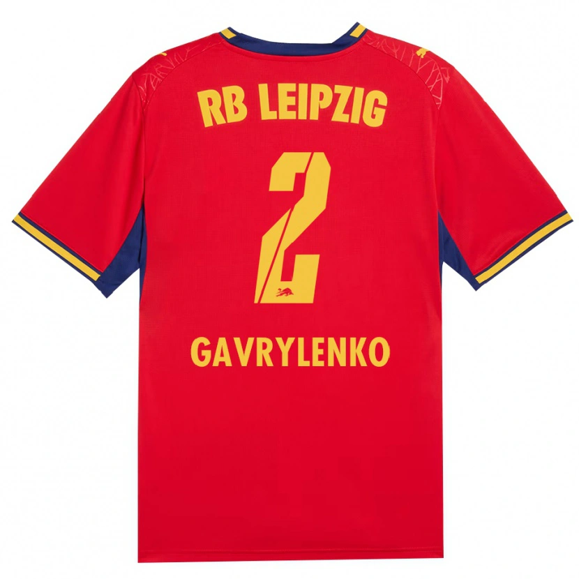 Danxen Criança Camisola Oleksandr Gavrylenko #2 Vermelho Amarelo Azul Real Alternativa 2026/27 Camisa Brasil