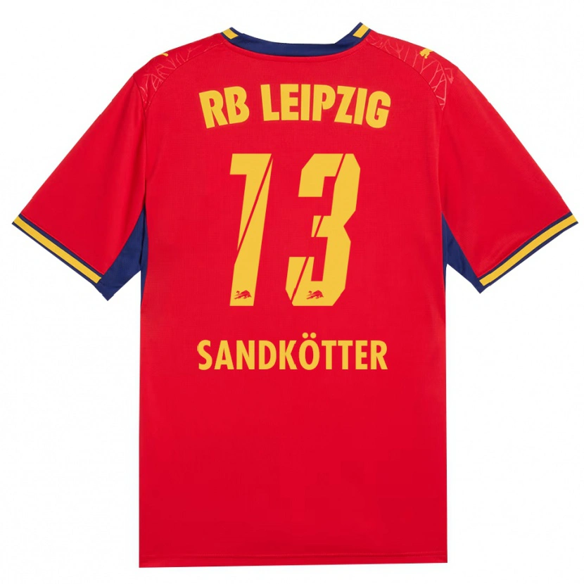 Danxen Criança Camisola Constantin Sandkötter #13 Vermelho Amarelo Azul Real Alternativa 2026/27 Camisa Brasil
