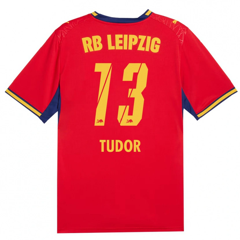Danxen Criança Camisola Aaron Tudor #13 Vermelho Amarelo Azul Real Alternativa 2026/27 Camisa Brasil