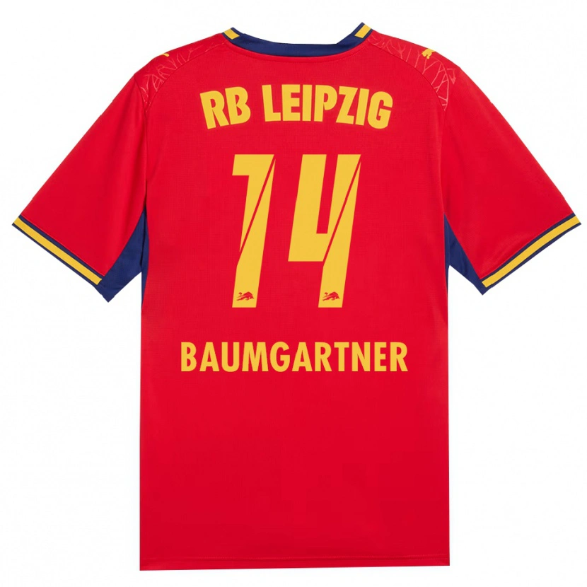 Danxen Criança Camisola Christoph Baumgartner #14 Vermelho Amarelo Azul Real Alternativa 2026/27 Camisa Brasil