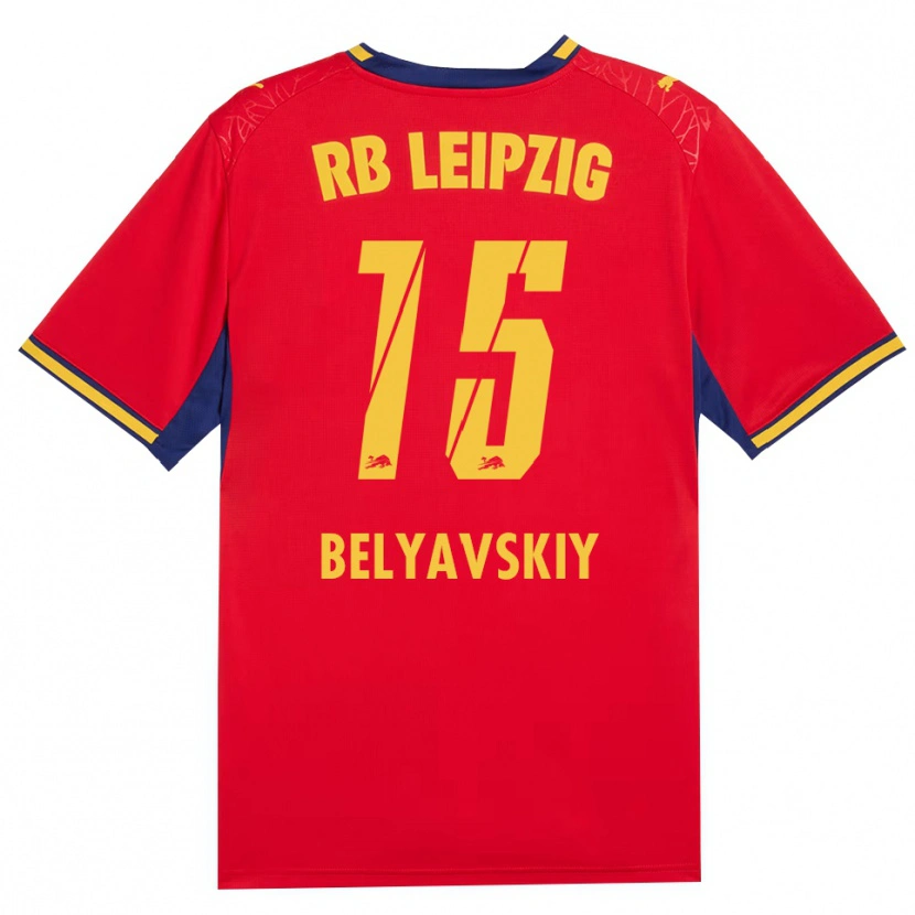 Danxen Criança Camisola David Belyavskiy #15 Vermelho Amarelo Azul Real Alternativa 2026/27 Camisa Brasil