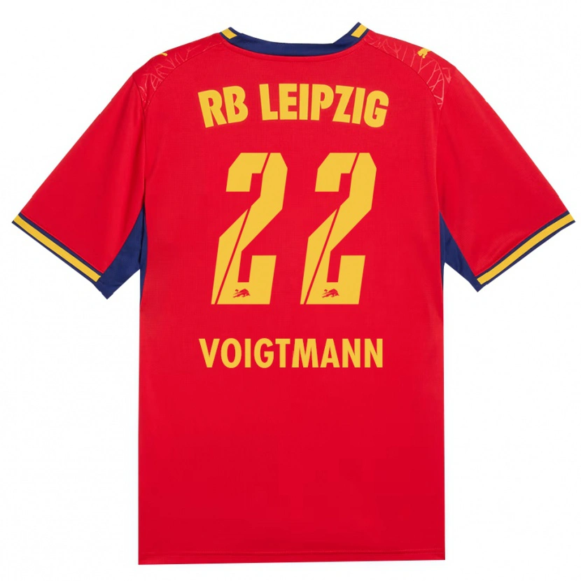 Danxen Criança Camisola Alexander Voigtmann #22 Vermelho Amarelo Azul Real Alternativa 2026/27 Camisa Brasil