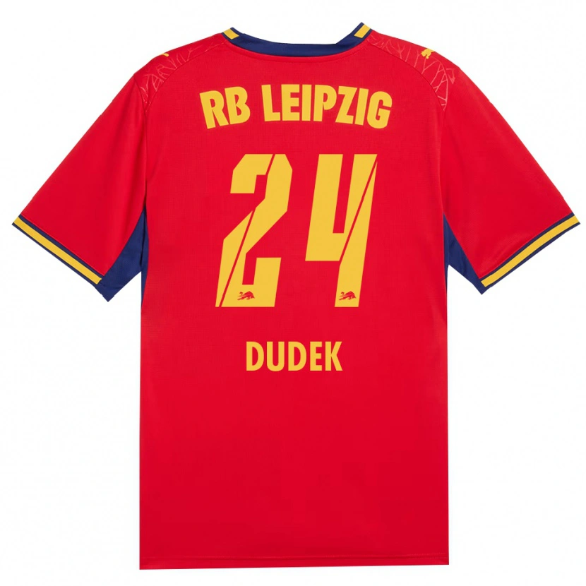 Danxen Criança Camisola Nikoline Dudek #24 Vermelho Amarelo Azul Real Alternativa 2026/27 Camisa Brasil
