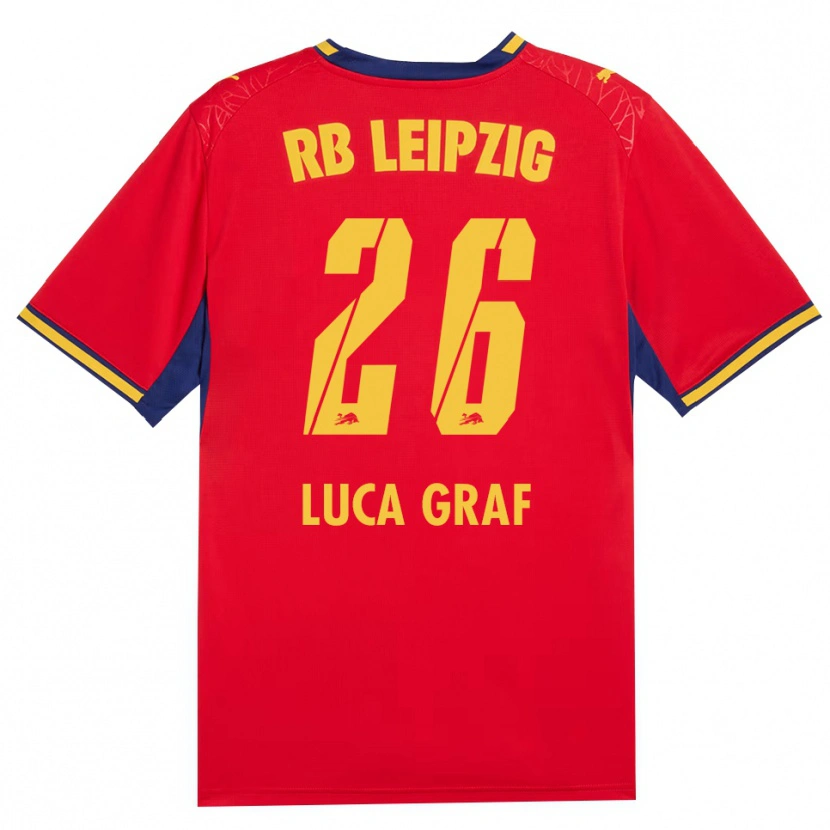 Danxen Criança Camisola Luca Marie Graf #26 Vermelho Amarelo Azul Real Alternativa 2026/27 Camisa Brasil