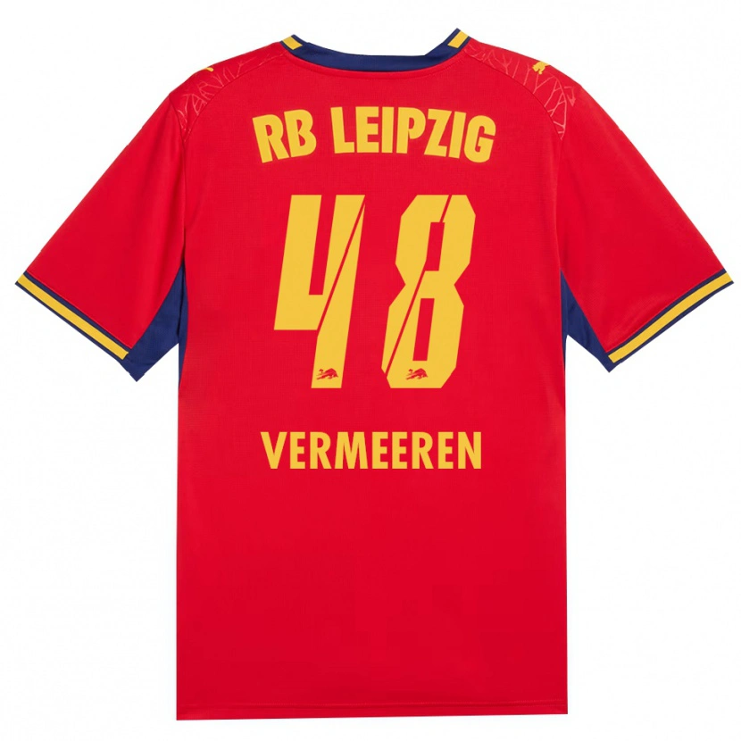 Danxen Criança Camisola Arthur Vermeeren #48 Vermelho Amarelo Azul Real Alternativa 2026/27 Camisa Brasil