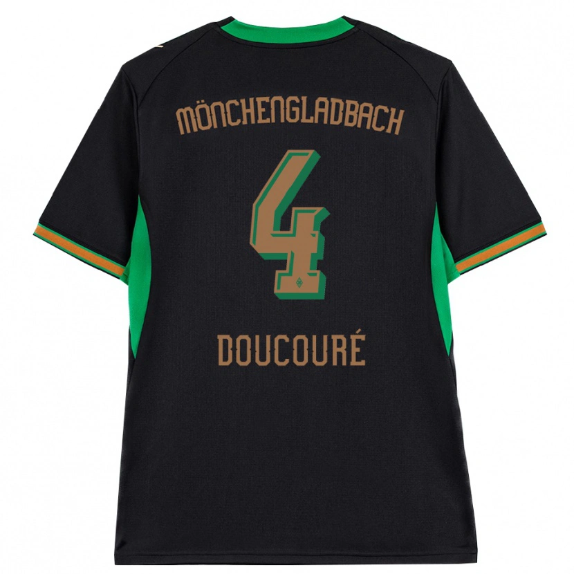 Danxen Criança Camisola Mamadou Doucoure #4 Preto Laranja Verde Marrom Alternativa 2026/27 Camisa Brasil
