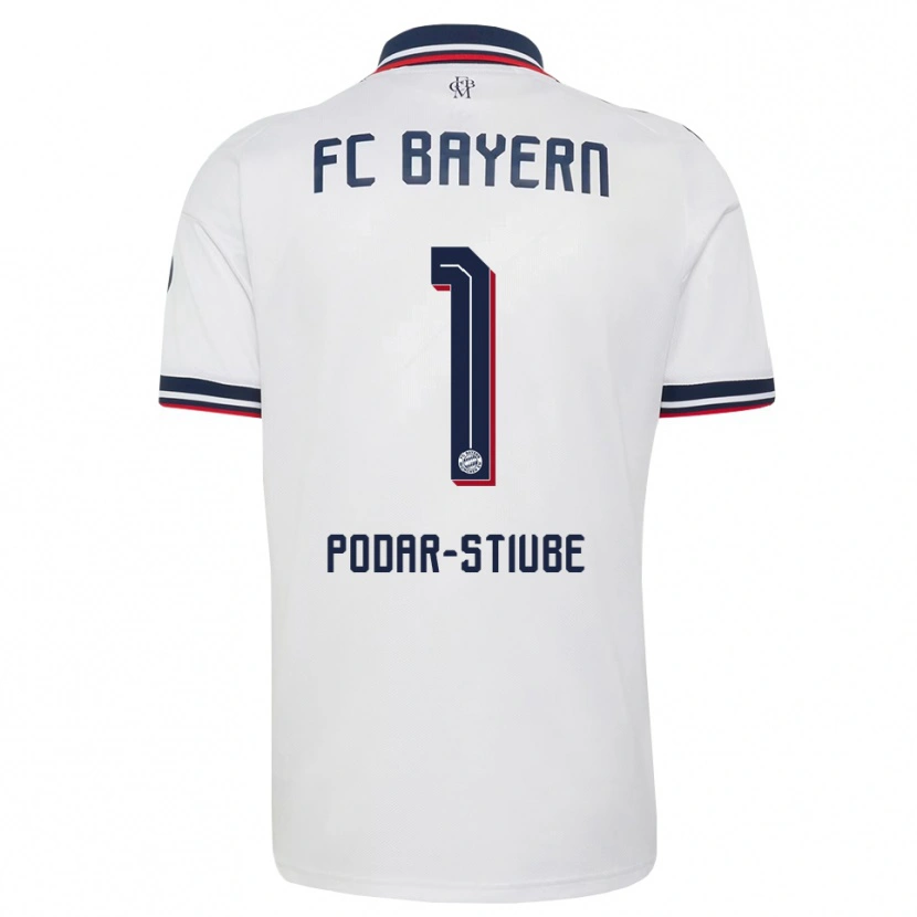 Danxen Criança Camisola David Podar-Stiube #1 Cinza Branco Vermelho Alternativa 2026/27 Camisa Brasil