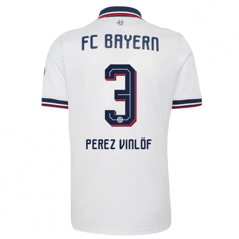 Danxen Criança Camisola Matteo Perez Vinlöf #3 Cinza Branco Vermelho Alternativa 2026/27 Camisa Brasil