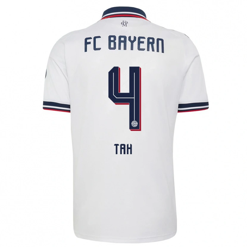Danxen Criança Camisola Jonathan Tah #4 Cinza Branco Vermelho Alternativa 2026/27 Camisa Brasil