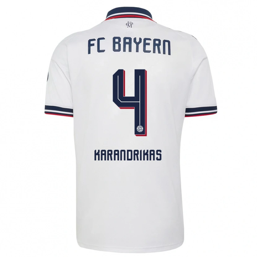 Danxen Criança Camisola Konstantinos Karandrikas #4 Cinza Branco Vermelho Alternativa 2026/27 Camisa Brasil