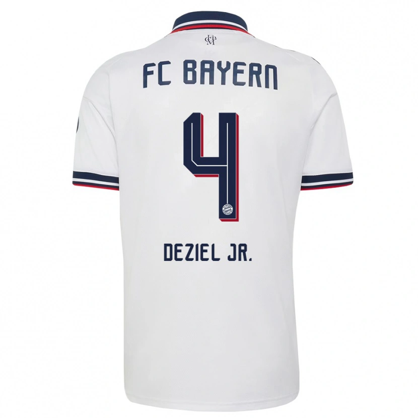 Danxen Criança Camisola Robert Deziel Jr. #4 Cinza Branco Vermelho Alternativa 2026/27 Camisa Brasil
