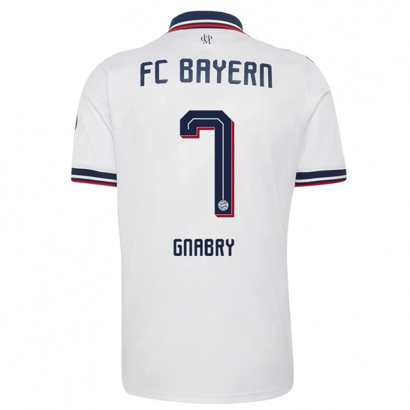 Danxen Criança Camisola Serge Gnabry #7 Cinza Branco Vermelho Alternativa 2026/27 Camisa Brasil