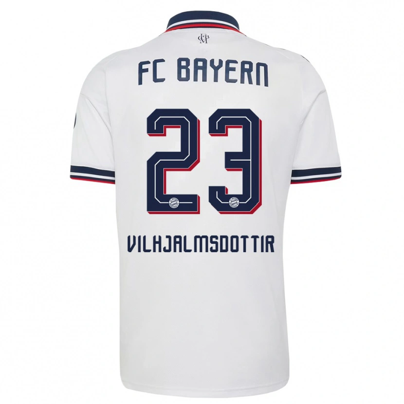 Danxen Criança Camisola Karolina Lea Vilhjalmsdottir #23 Cinza Branco Vermelho Alternativa 2026/27 Camisa Brasil
