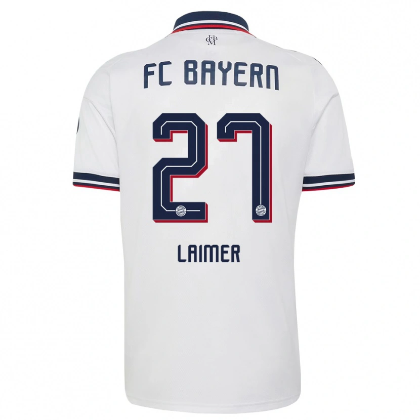 Danxen Criança Camisola Konrad Laimer #27 Cinza Branco Vermelho Alternativa 2026/27 Camisa Brasil