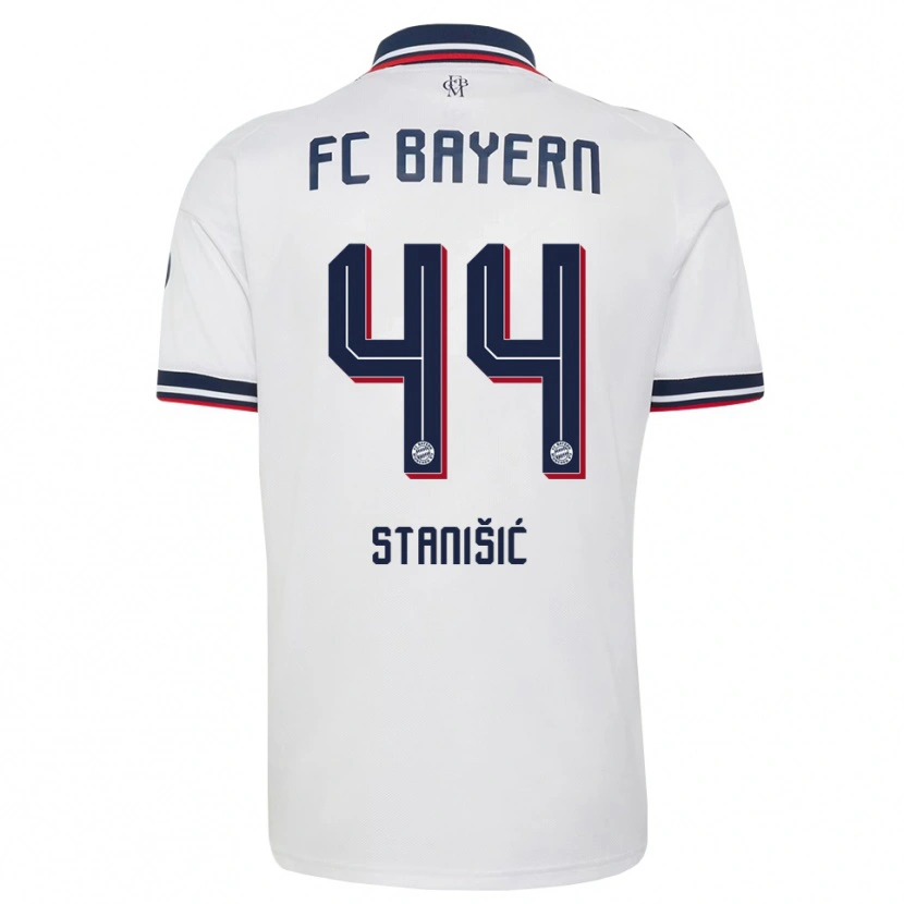 Danxen Criança Camisola Josip Stanisic #44 Cinza Branco Vermelho Alternativa 2026/27 Camisa Brasil