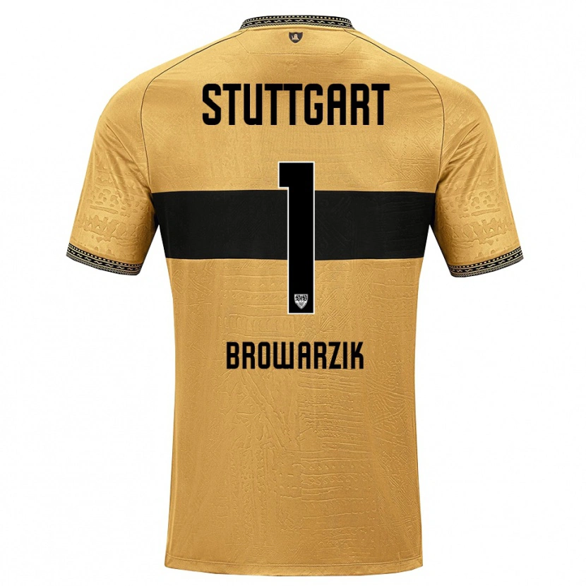 Danxen Criança Camisola Timo Browarzik #1 Marrom Preto Branco Alternativa 2026/27 Camisa Brasil
