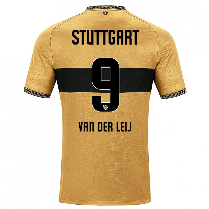 Danxen Criança Camisola Tim Van Der Leij #9 Marrom Preto Branco Alternativa 2026/27 Camisa Brasil