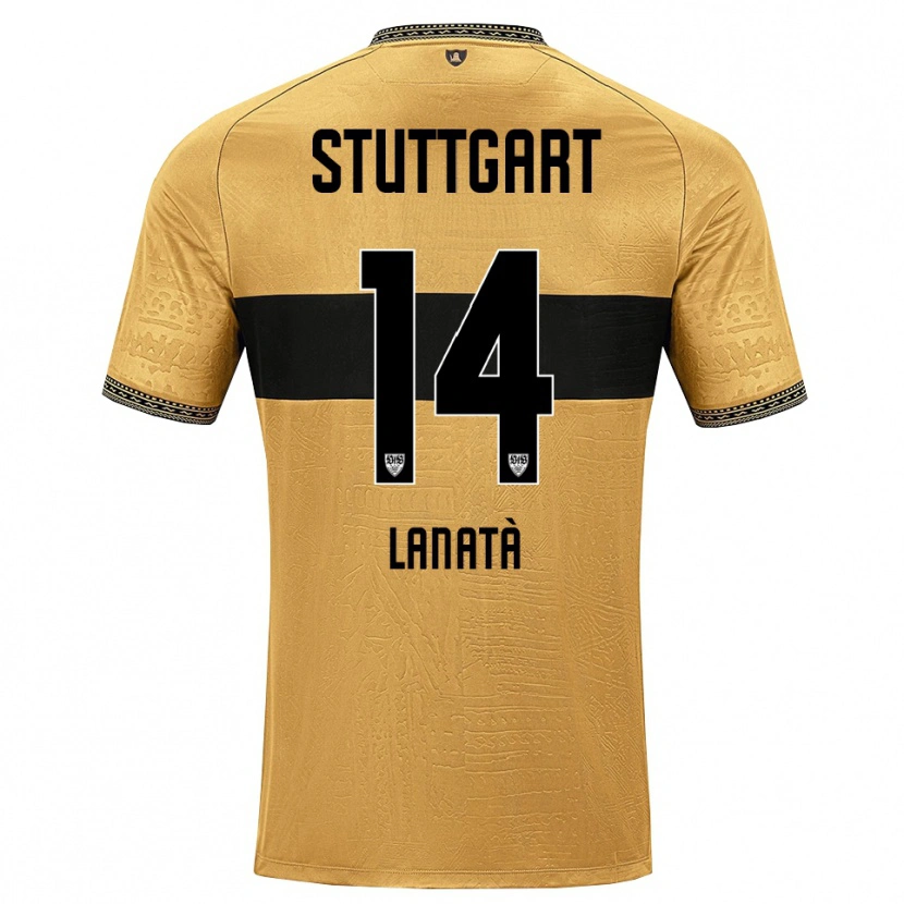 Danxen Criança Camisola Domenico Lanatà #14 Marrom Preto Branco Alternativa 2026/27 Camisa Brasil