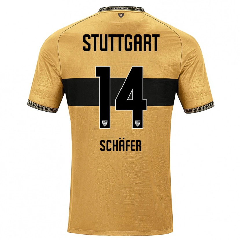 Danxen Criança Camisola Katharina Schäfer #14 Marrom Preto Branco Alternativa 2026/27 Camisa Brasil