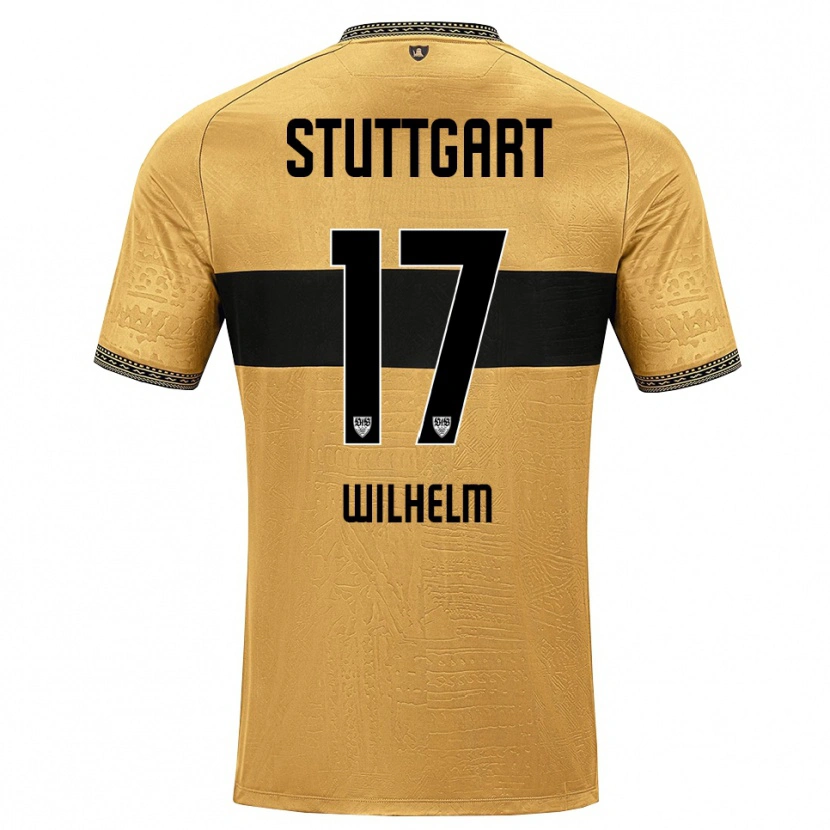 Danxen Criança Camisola Julian Wilhelm #17 Marrom Preto Branco Alternativa 2026/27 Camisa Brasil