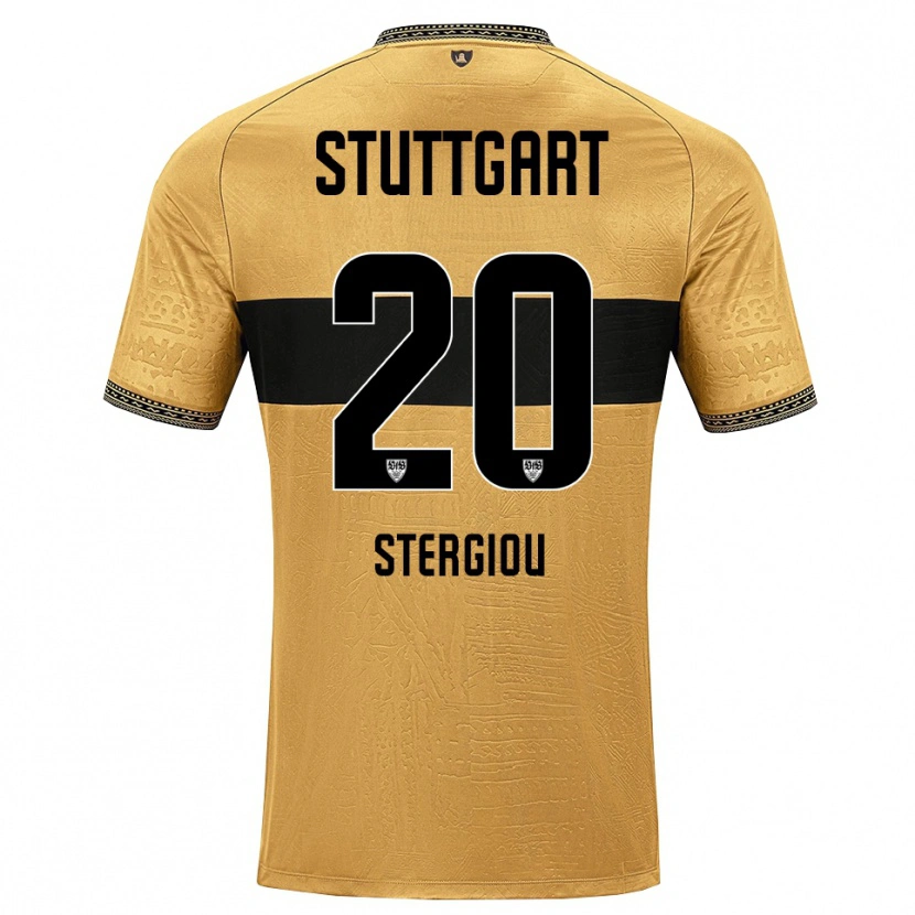 Danxen Criança Camisola Leonidas Stergiou #20 Marrom Preto Branco Alternativa 2026/27 Camisa Brasil