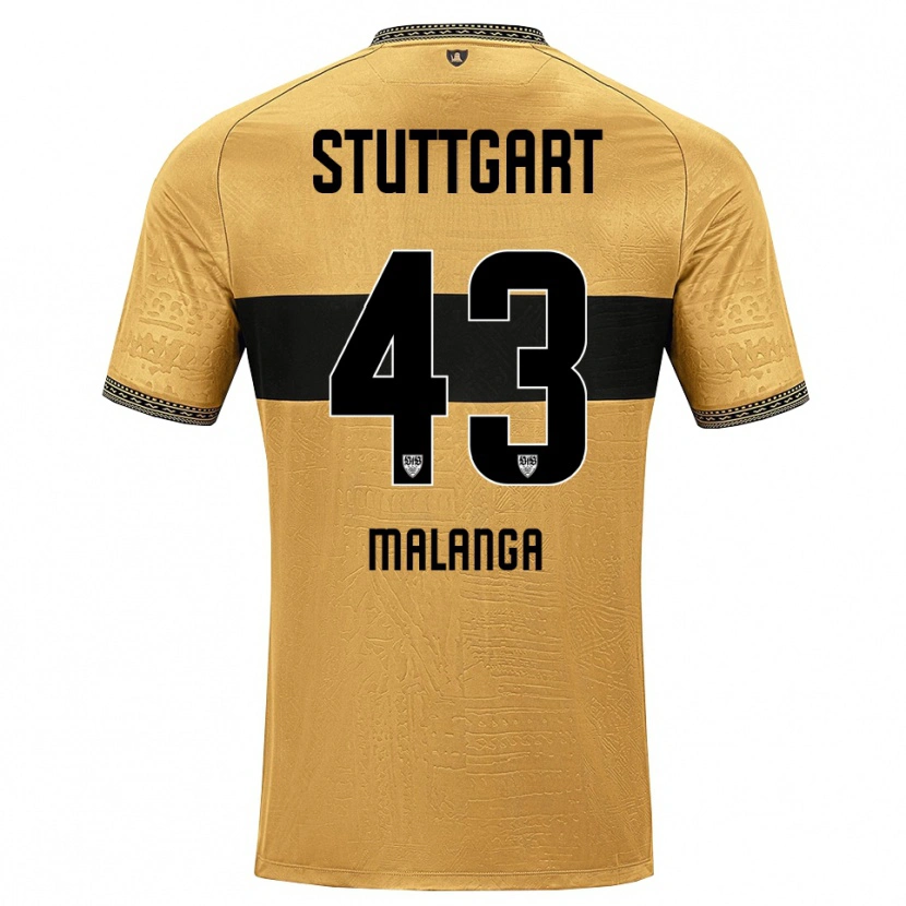 Danxen Criança Camisola Jarzinho Malanga #43 Marrom Preto Branco Alternativa 2026/27 Camisa Brasil