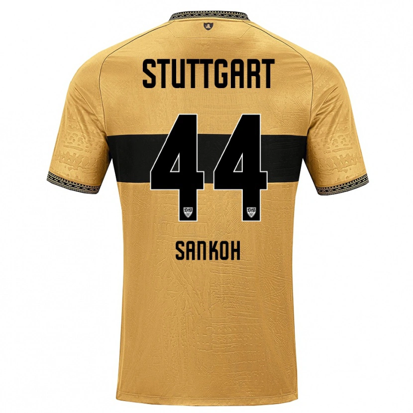 Danxen Criança Camisola Mohamed Sankoh #44 Marrom Preto Branco Alternativa 2026/27 Camisa Brasil