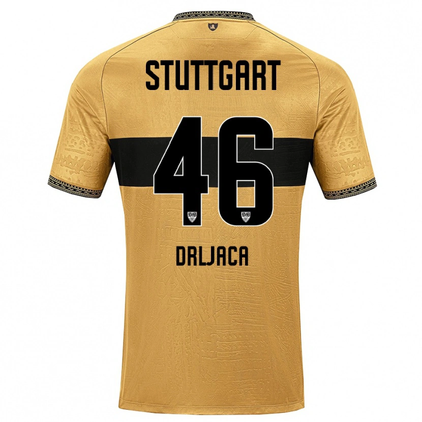 Danxen Criança Camisola Stefan Drljaca #46 Marrom Preto Branco Alternativa 2026/27 Camisa Brasil