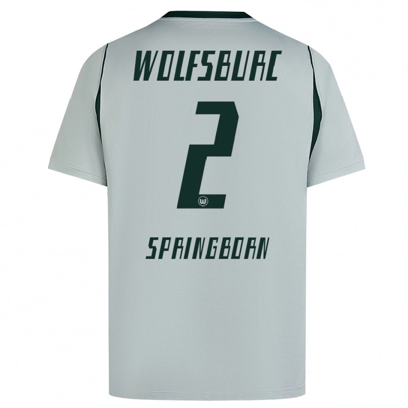 Danxen Criança Camisola Noah Springborn #2 Cinza Verde Alternativa 2026/27 Camisa Brasil