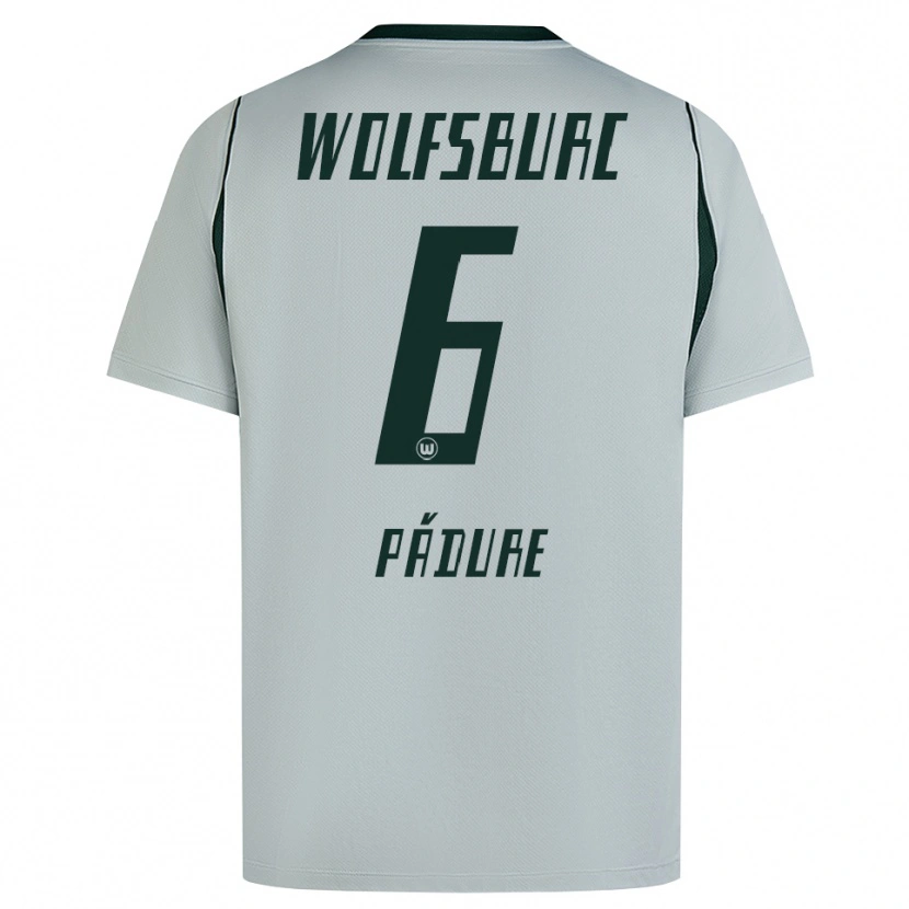 Danxen Criança Camisola Matei Pădure #6 Cinza Verde Alternativa 2026/27 Camisa Brasil