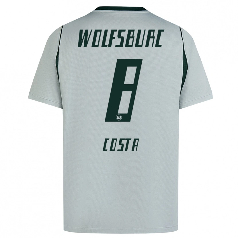 Danxen Criança Camisola Jesse Costa #8 Cinza Verde Alternativa 2026/27 Camisa Brasil
