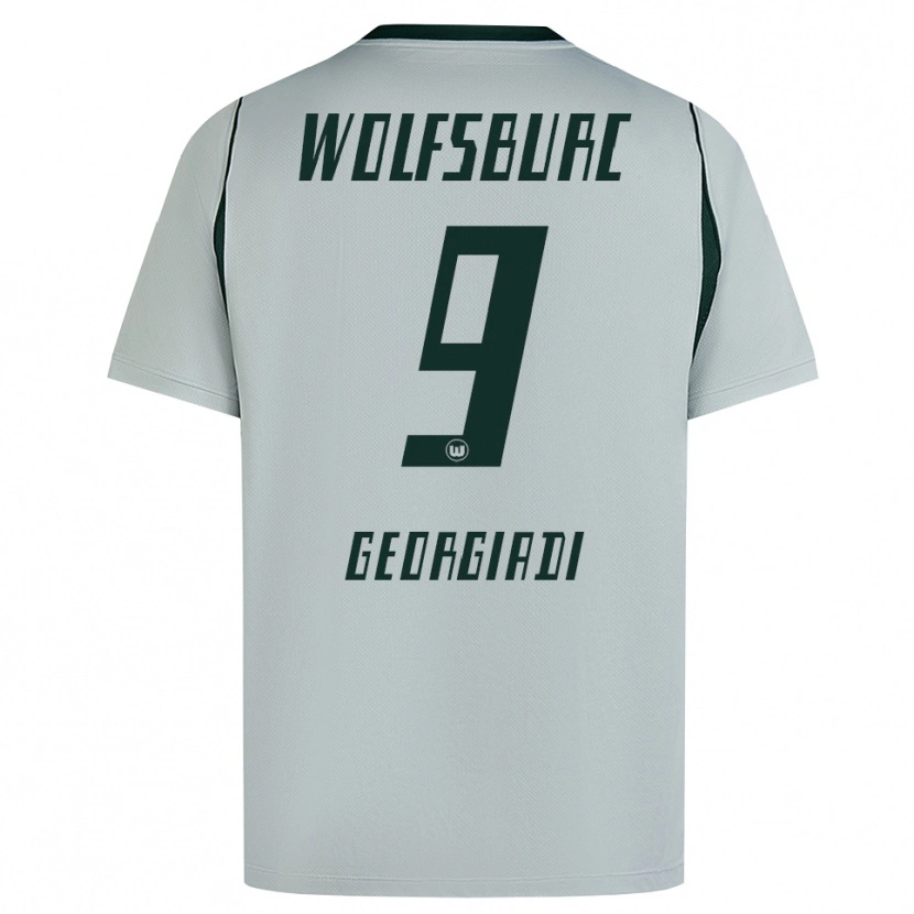 Danxen Criança Camisola Alexander Georgiadi #9 Cinza Verde Alternativa 2026/27 Camisa Brasil