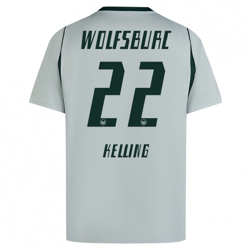 Danxen Criança Camisola Lenny Kelling #22 Cinza Verde Alternativa 2026/27 Camisa Brasil