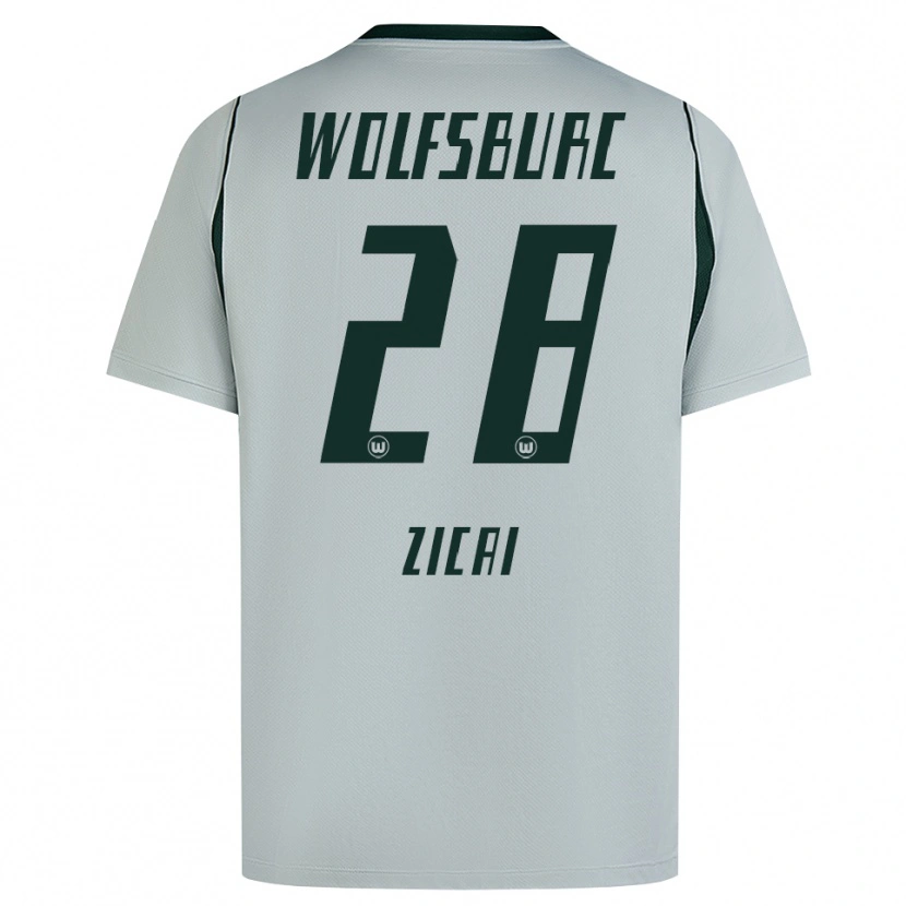 Danxen Criança Camisola Cora Zicai #28 Cinza Verde Alternativa 2026/27 Camisa Brasil