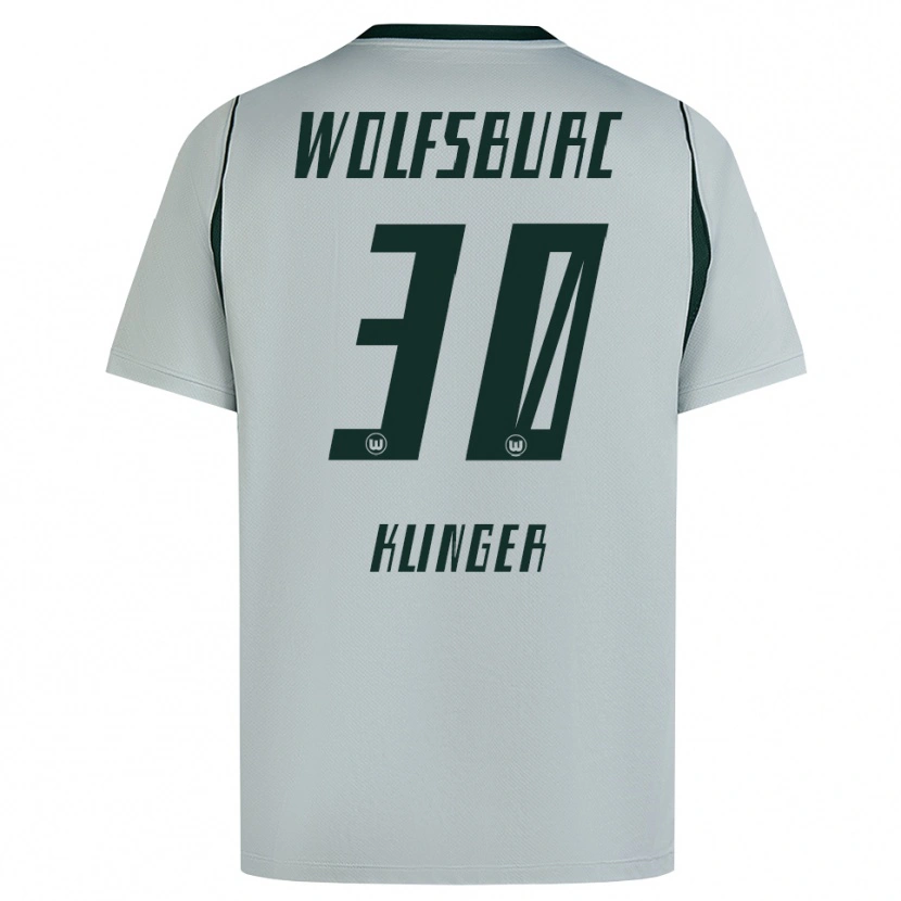 Danxen Criança Camisola Niklas Klinger #30 Cinza Verde Alternativa 2026/27 Camisa Brasil