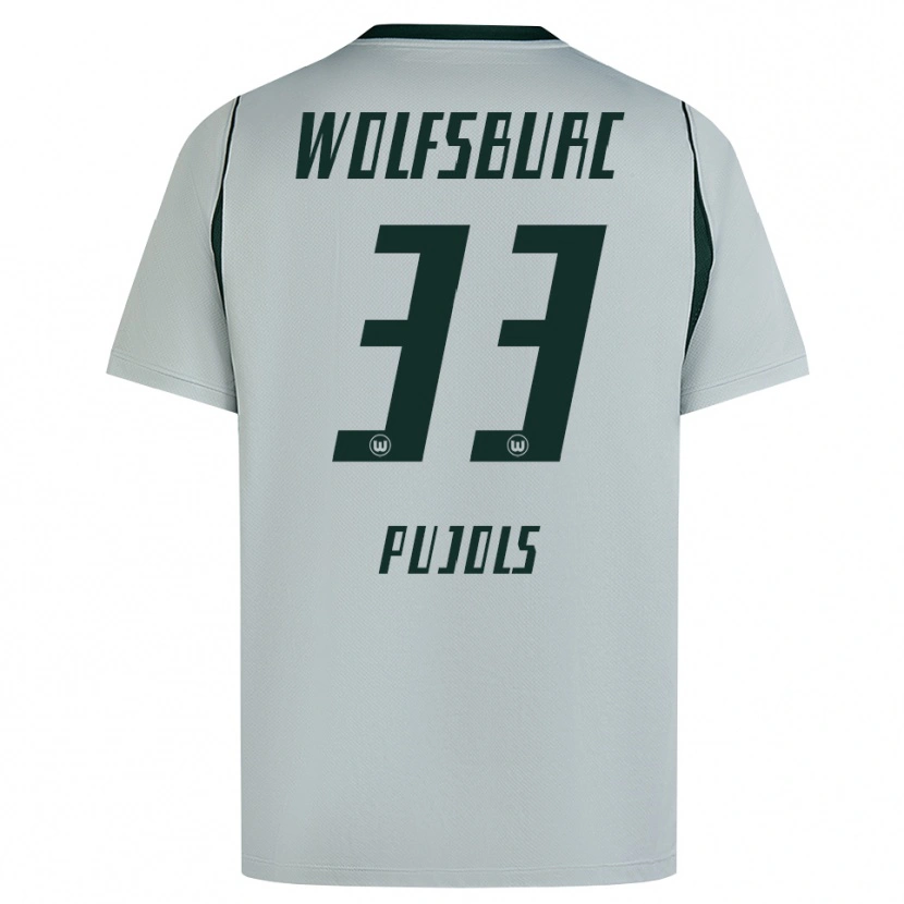 Danxen Criança Camisola Judit Pujols #33 Cinza Verde Alternativa 2026/27 Camisa Brasil