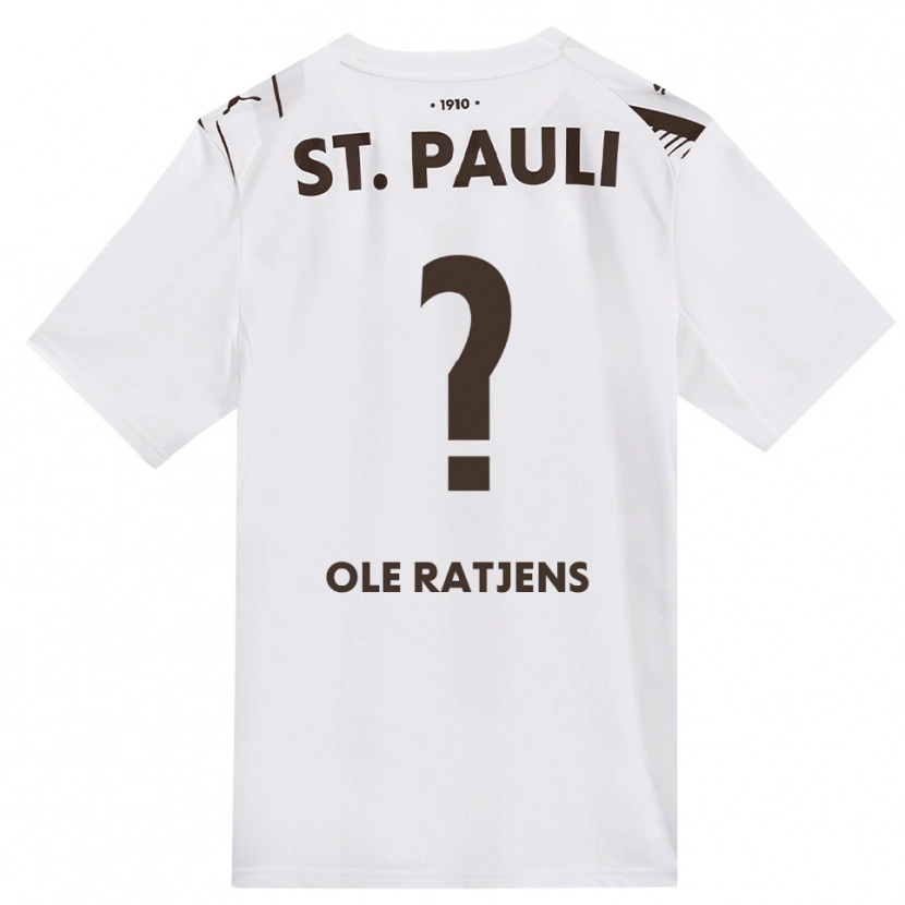 Danxen Criança Camisola Sven Ole Ratjens #0 Café Branco Vermelho Alternativa 2026/27 Camisa Brasil