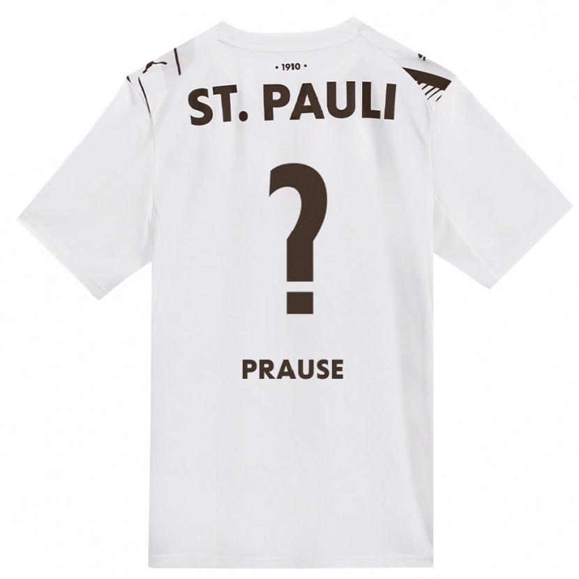 Danxen Criança Camisola Sebastian Prause #0 Café Branco Vermelho Alternativa 2026/27 Camisa Brasil