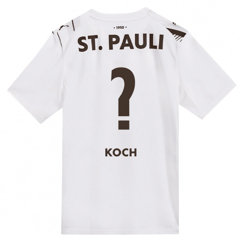 Danxen Criança Camisola Philip Koch #0 Café Branco Vermelho Alternativa 2026/27 Camisa Brasil