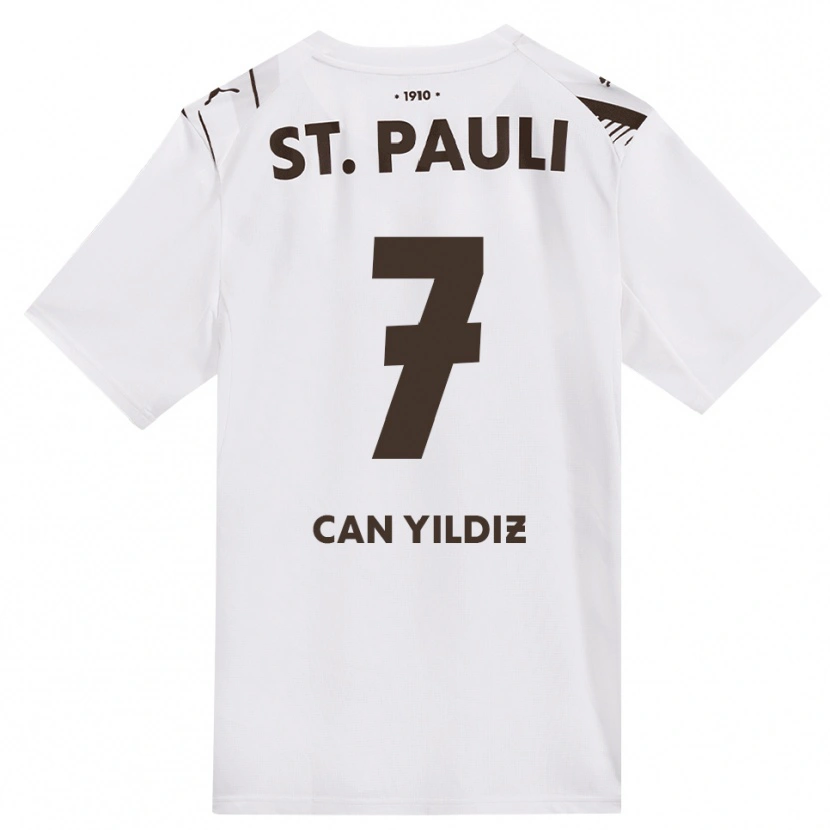 Danxen Criança Camisola Emre Can Yildiz #7 Café Branco Vermelho Alternativa 2026/27 Camisa Brasil