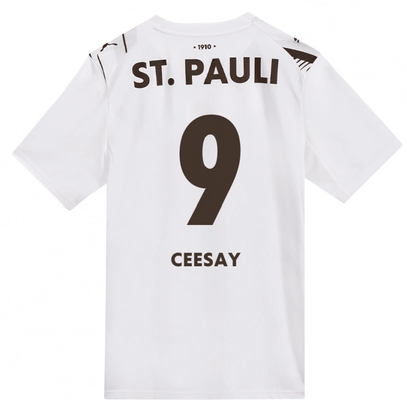 Danxen Criança Camisola Abdoulie Ceesay #9 Café Branco Vermelho Alternativa 2026/27 Camisa Brasil