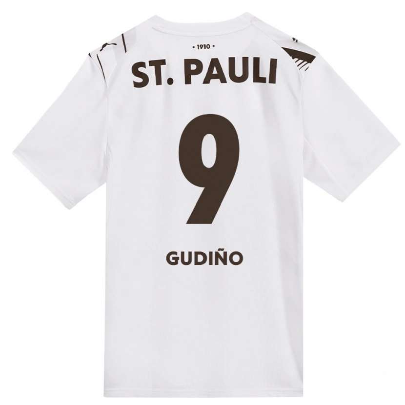 Danxen Criança Camisola Alberto Gudiño #9 Café Branco Vermelho Alternativa 2026/27 Camisa Brasil