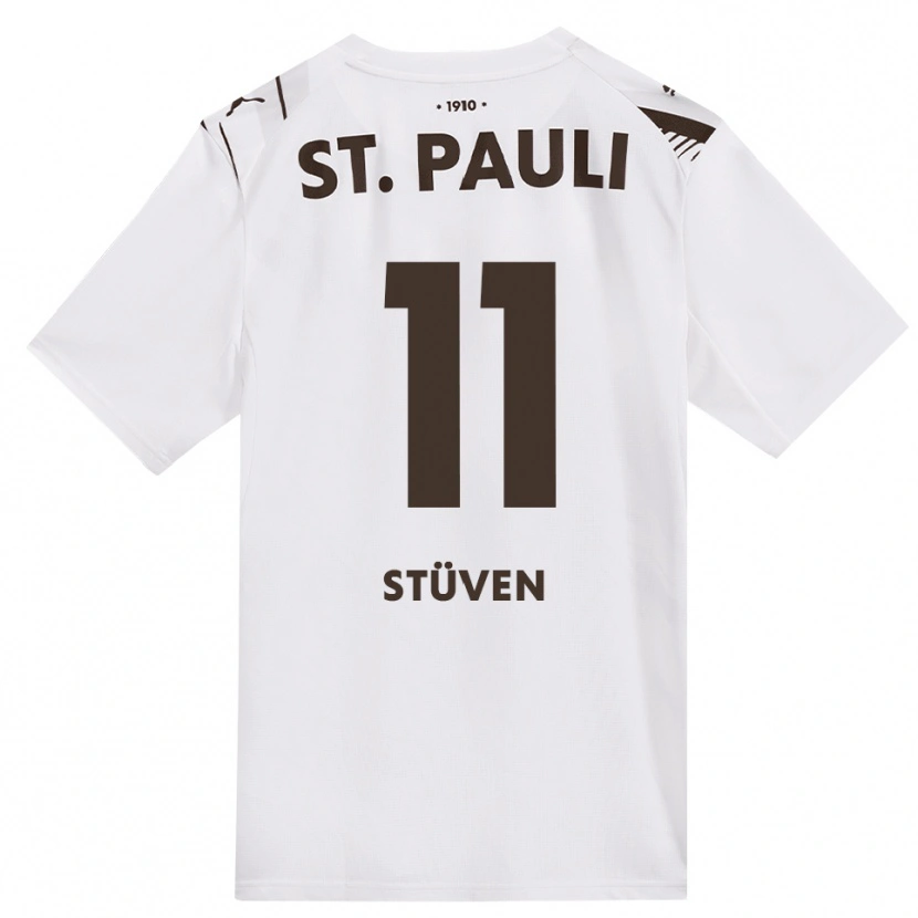 Danxen Criança Camisola Max Stüven #11 Café Branco Vermelho Alternativa 2026/27 Camisa Brasil