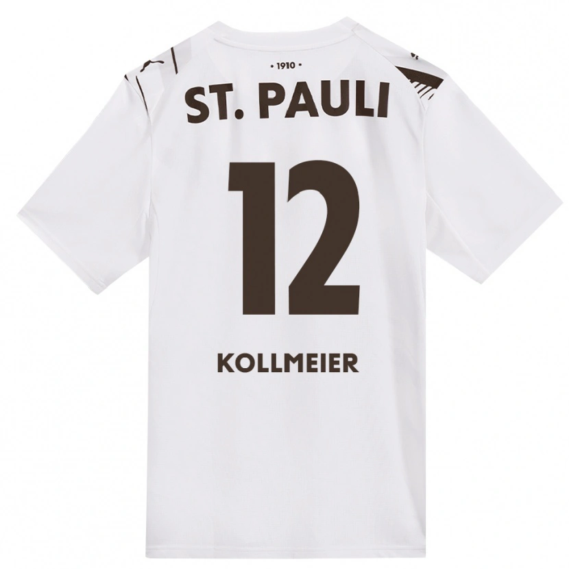 Danxen Criança Camisola Anton Kollmeier #12 Café Branco Vermelho Alternativa 2026/27 Camisa Brasil